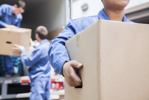 Shoreditch removals team preparing items for transport