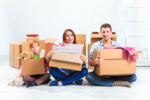 Packed furniture ready for safe removals service in Shoreditch