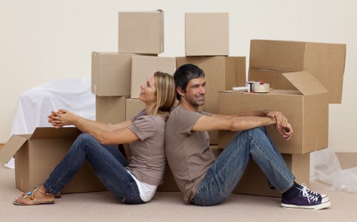Business relocation team coordinating an office move in Shoreditch