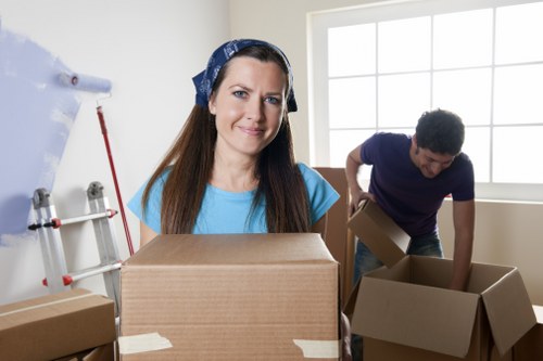 Office relocation equipment ready for removals in Shoreditch