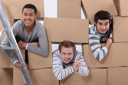 IT equipment and office furniture being prepared for relocation in Shoreditch
