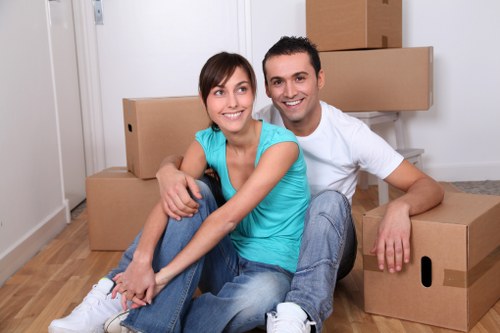Removal van loading items for a same day move in Shoreditch