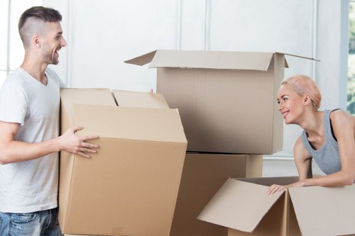 Shoreditch removals team managing boxes and furniture for a smooth move