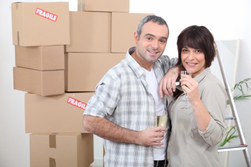 Shoreditch moving truck prepared for home and office transport